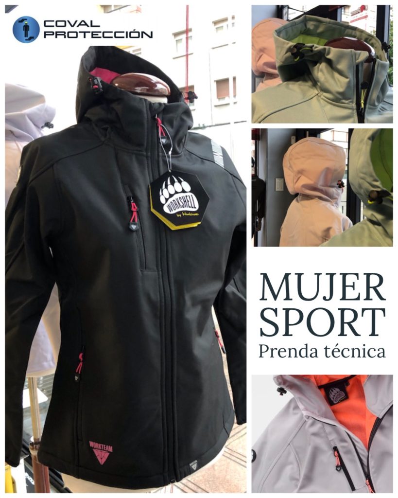 CHAQUETA MUJER WORKSHELL REGALA CONFORT 2021 Coval Protección ROPA LABORAL SIERO ASTURIAS