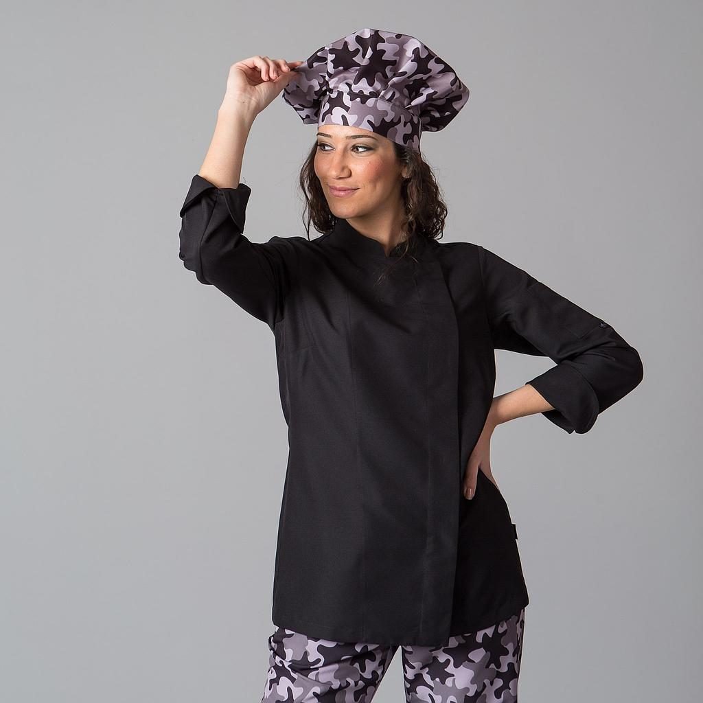 Casaca cocina mujer Miranda Negro