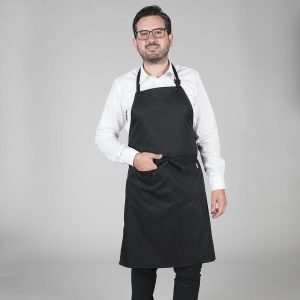 Delantal con peto y bolsillo sarga 116100